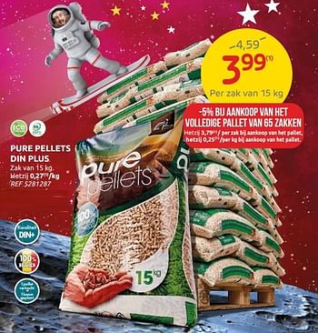 Promoties Pure pellets din plus. - Pure Pellets - Geldig van 03/11/2021 tot 08/11/2021 bij Brico