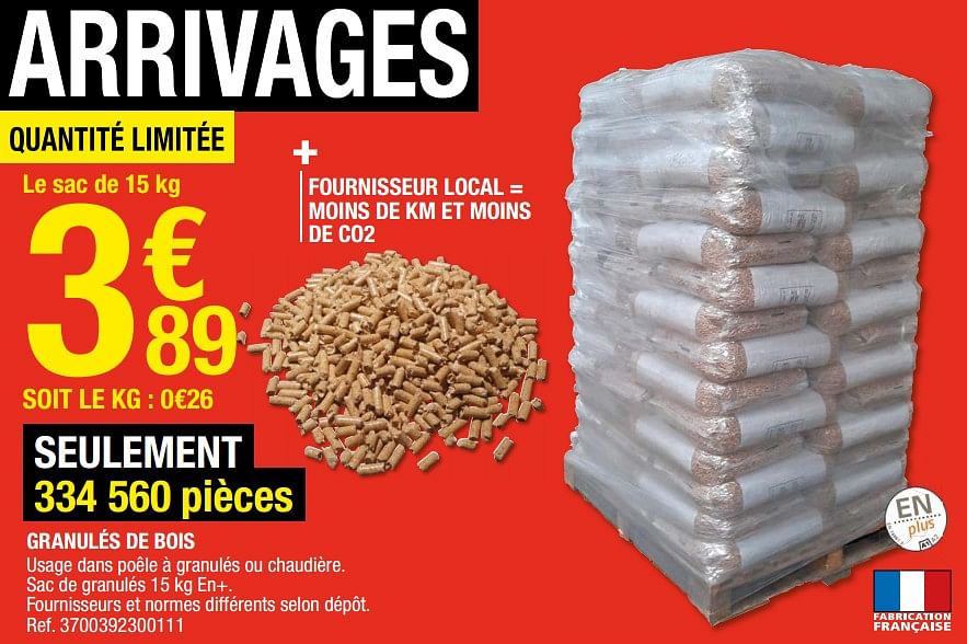 Prix du sac outlet de pellet brico depot