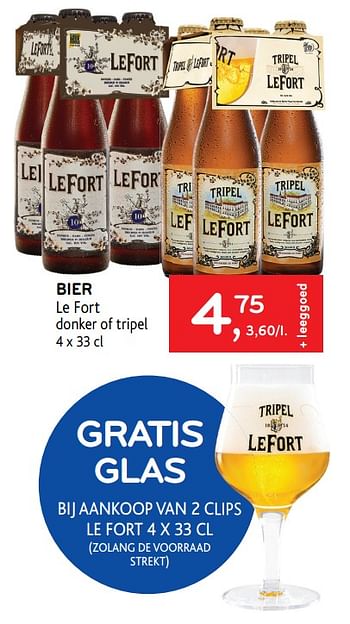 Promoties Bier le fort - Lefort - Geldig van 03/11/2021 tot 16/11/2021 bij Alvo