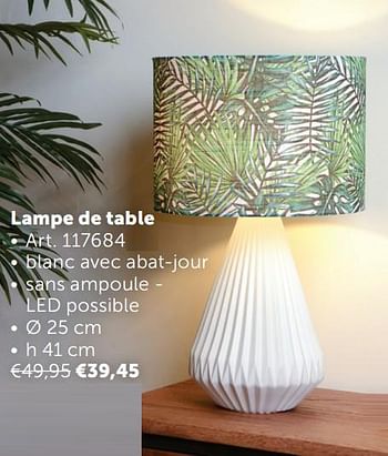 Promotions Lampe de table - Produit maison - Zelfbouwmarkt - Valide de 02/11/2021 à 29/11/2021 chez Zelfbouwmarkt