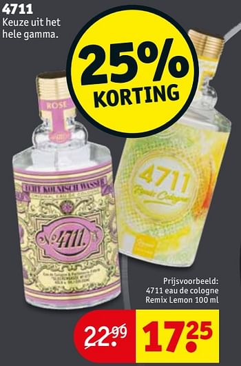 glans In de meeste gevallen ijsje 4711 4711 eau de cologne remix lemon - Promotie bij Kruidvat