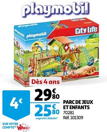 Parc de jeux et enfants - City Life - 70281 PLAYMOBIL : la boîte à