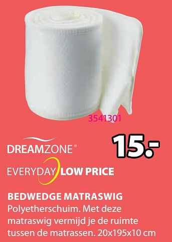 Promoties Bedwedge matraswig - DreamZone - Geldig van 01/11/2021 tot 14/11/2021 bij Jysk