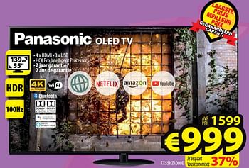 Promotions Panasonic oled tv tx55hz1000e - Panasonic - Valide de 03/11/2021 à 10/11/2021 chez ElectroStock
