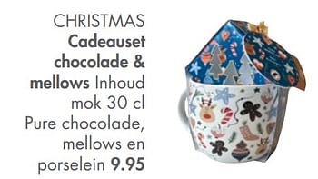Promoties Christmas cadeauset chocolade + mellows - Huismerk - Casa - Geldig van 01/11/2021 tot 25/12/2021 bij Casa