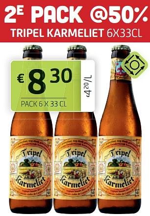Promoties 2e pack @50% tripel karmeliet - TRipel Karmeliet - Geldig van 05/11/2021 tot 18/11/2021 bij BelBev