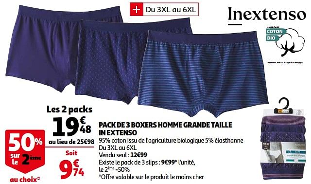 Boxer homme outlet auchan