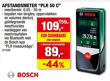 Promoties Bosch afstandsmeter plr 50 c - Bosch - Geldig van 03/11/2021 tot 14/11/2021 bij Hubo