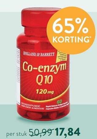 Promoties Co-enzym q10 120mg - Huismerk - Holland & Barrett - Geldig van 01/11/2021 tot 28/11/2021 bij Holland & Barret