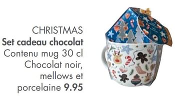 Promotions Christmas set cadeau chocolat + mellows - Produit maison - Casa - Valide de 01/11/2021 à 25/12/2021 chez Casa