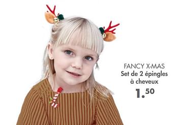 Promotions Fancy x-mas set de 2 épingles à cheveux - Produit maison - Casa - Valide de 01/11/2021 à 25/12/2021 chez Casa