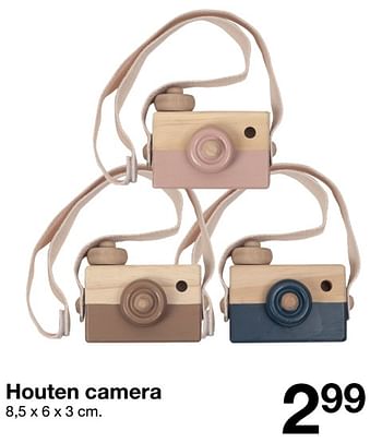 Promoties Houten camera - Huismerk - Zeeman  - Geldig van 06/11/2021 tot 12/11/2021 bij Zeeman