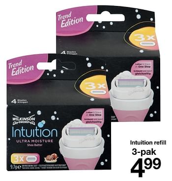 Promoties Intuition refill - Wilkinson - Geldig van 06/11/2021 tot 12/11/2021 bij Zeeman