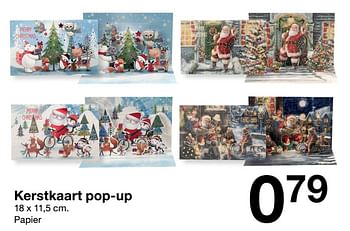 Promoties Kerstkaart pop-up - Huismerk - Zeeman  - Geldig van 06/11/2021 tot 12/11/2021 bij Zeeman