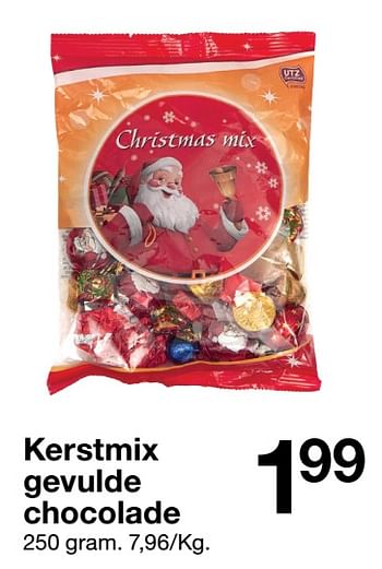 Promoties Kerstmix gevulde chocolade - Huismerk - Zeeman  - Geldig van 06/11/2021 tot 12/11/2021 bij Zeeman