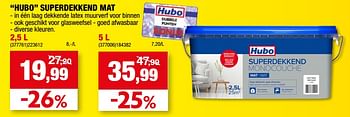 Promoties Hubo superdekkend mat - Huismerk - Hubo  - Geldig van 10/11/2021 tot 14/11/2021 bij Hubo