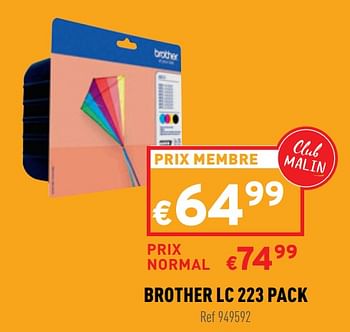 Promotions Brother lc 223 pack - Brother - Valide de 10/11/2021 à 14/11/2021 chez Trafic