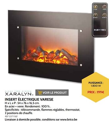 Promotions Insert électrique varese - Xaralyn - Valide de 03/11/2021 à 31/12/2021 chez Brico