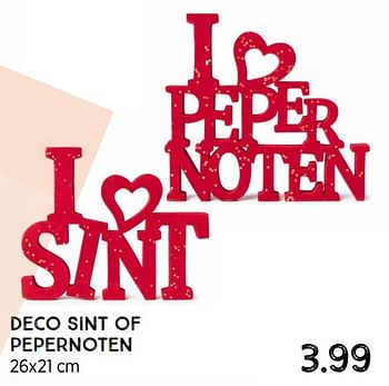 Promoties Deco sint of pepernoten - Huismerk - Xenos - Geldig van 08/11/2021 tot 21/11/2021 bij Xenos