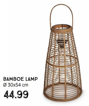 Promoties Bamboe lamp - Huismerk - Xenos - Geldig van 08/11/2021 tot 28/11/2021 bij Xenos
