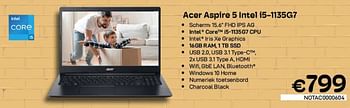 Promoties Acer aspire 5 intel i5-1135g7 - Acer - Geldig van 01/11/2021 tot 30/11/2021 bij Compudeals