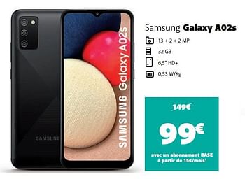 Promotions Samsung galaxy a02s - Samsung - Valide de 08/11/2021 à 29/11/2021 chez Base