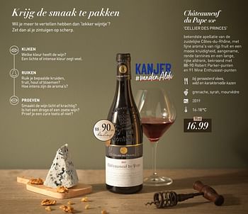 Promoties Châteauneuf du papeaop cellier des princes - Rode wijnen - Geldig van 09/11/2021 tot 31/12/2021 bij Aldi