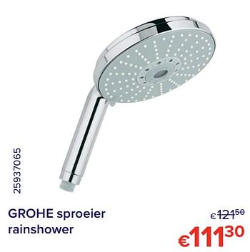 Promoties Grohe sproeier rainshower - Grohe - Geldig van 01/11/2021 tot 30/11/2021 bij Euro Shop