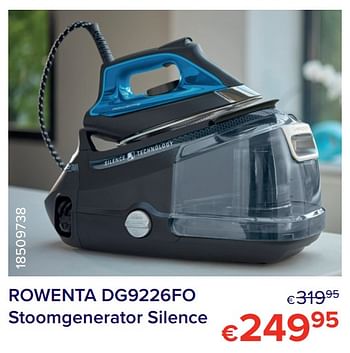 Promoties Rowenta dg9226fo stoomgenerator silence - Rowenta - Geldig van 01/11/2021 tot 30/11/2021 bij Euro Shop