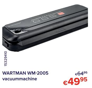 Promoties Wartman wm-2005 vacuummachine - Wartmann - Geldig van 01/11/2021 tot 30/11/2021 bij Euro Shop