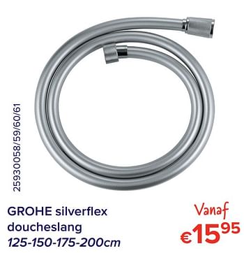 Promoties Grohe silverflex doucheslang - Grohe - Geldig van 01/11/2021 tot 30/11/2021 bij Euro Shop