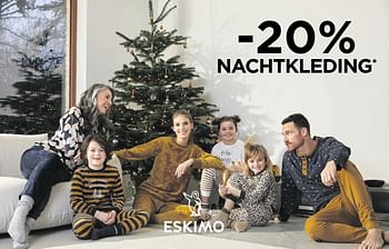 Promoties -20% nachtkleding - Eskimo - Geldig van 01/11/2021 tot 30/11/2021 bij Molecule