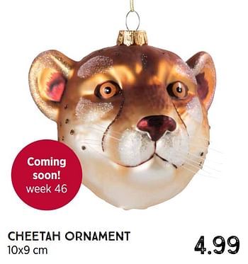 Promoties Cheetah ornament - Huismerk - Xenos - Geldig van 08/11/2021 tot 26/12/2021 bij Xenos