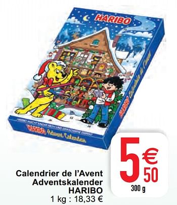 Promo Haribo calendrier de l'avent chez Cora