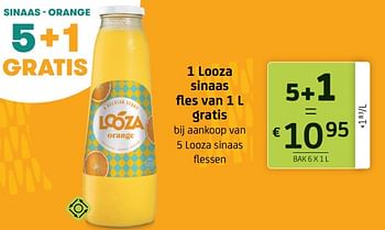 Promoties 1 looza sinaas fles van 1 l gratis - Looza - Geldig van 19/11/2021 tot 28/11/2021 bij BelBev