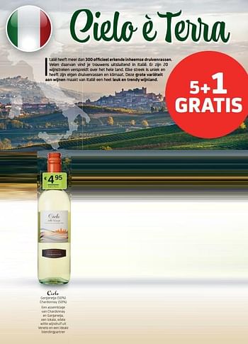 Promoties Cielo garganega chardonnay - Witte wijnen - Geldig van 19/11/2021 tot 28/11/2021 bij BelBev