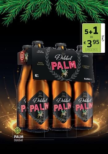 Promoties Palm dobbel - Palm - Geldig van 19/11/2021 tot 28/11/2021 bij BelBev