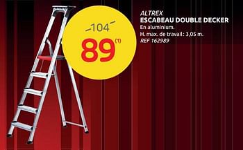 Promotions Escabeau double decker - Altrex - Valide de 17/11/2021 à 29/11/2021 chez Brico