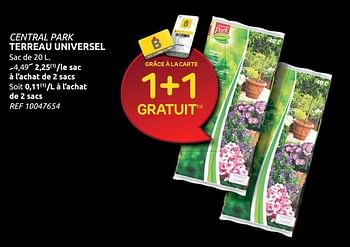 Promotions Terreau universel - Central Park - Valide de 17/11/2021 à 29/11/2021 chez Brico