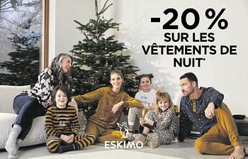 Promotions -20% sur les vêtements de nuit - Eskimo - Valide de 01/11/2021 à 30/11/2021 chez Molecule