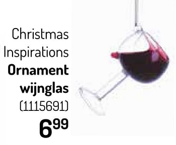 Promoties Christmas inspirations ornament wijnglas - Huismerk - Oh'Green - Geldig van 10/11/2021 tot 21/11/2021 bij Oh'Green