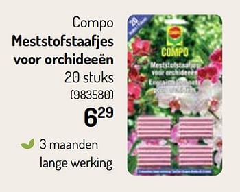 Promoties Compo meststofstaafjes voor orchideeën - Compo - Geldig van 10/11/2021 tot 21/11/2021 bij Oh'Green