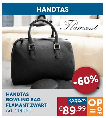 Flamant Handtas bowling bag flamant zwart Promotie bij Zelfbouwmarkt