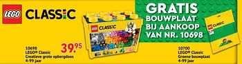 Promotions 10698 lego classic creatieve grote opbergdoos - Lego - Valide de 01/11/2021 à 06/12/2021 chez Freetime