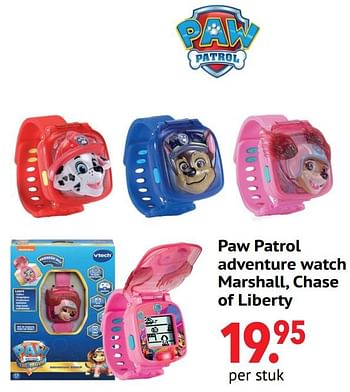 Promoties Paw patrol adventure watch marshall chase of liberty - Vtech - Geldig van 01/11/2021 tot 06/12/2021 bij Freetime