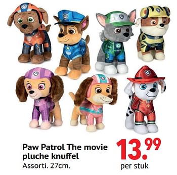 Promoties Paw patrol the movie pluche knuffel - PAW  PATROL - Geldig van 01/11/2021 tot 06/12/2021 bij Freetime