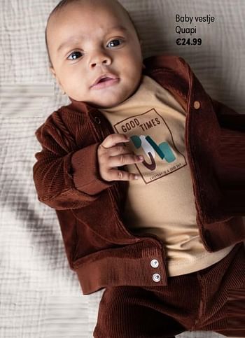 Promoties Baby vestje quapi - Quapi - Geldig van 14/11/2021 tot 30/11/2021 bij Baby & Tiener Megastore