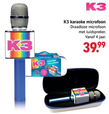 Wetenschap Fokken Frustratie K3 K3 karaoke microfoon - Promotie bij B-Planeet