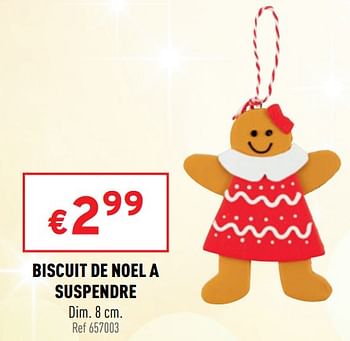 Promotions Biscuit de noel a suspendre - Produit maison - Trafic  - Valide de 17/11/2021 à 05/12/2021 chez Trafic