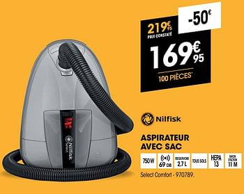 Promotions Nilfisk aspirateur sac select comfort - Nilfisk - Valide de 17/11/2021 à 29/11/2021 chez Electro Depot